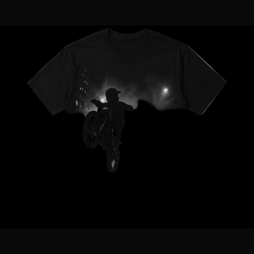 Police Chase Wheelie Tee - graphic tee for moto and e-bike riders